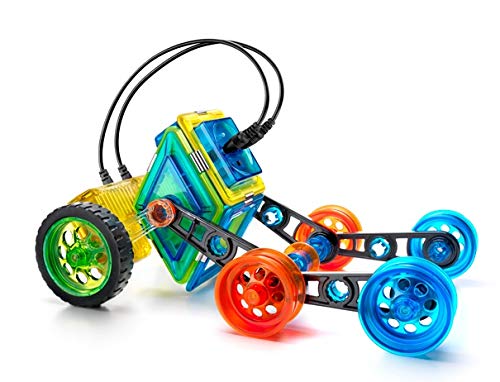 GeoSmart Flip Bot GeoMagnetic STEM Magnetic Construction Set with Rechargeable Turbo Motors for Ages 5+