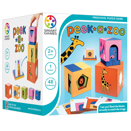 Peek-A-Zoo Learning Game with 48 Challenges for Ages 2+