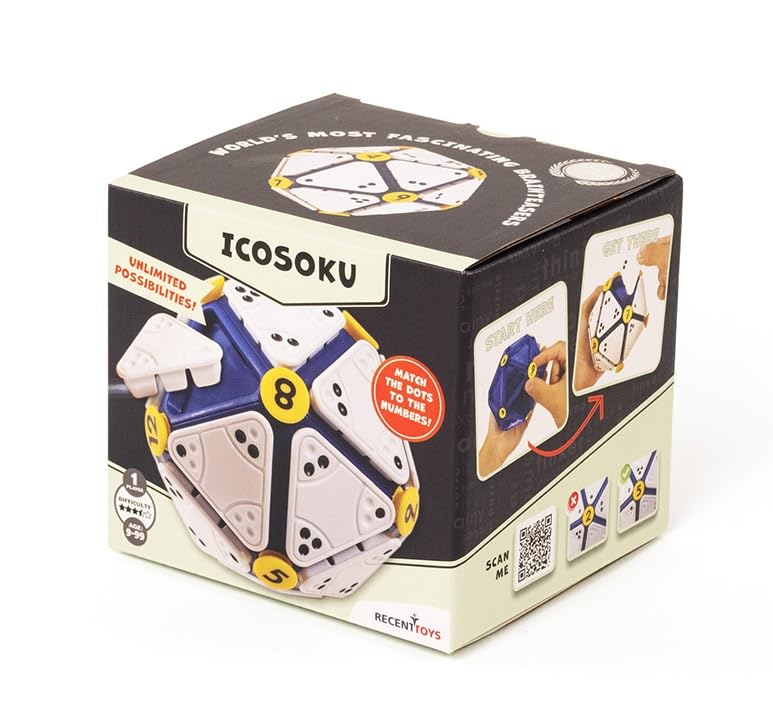 Recent Toys Icosoku - A 3D Sudoku Style Brainteaser Puzzle Game - Travel Friendly Fun for Ages 9+