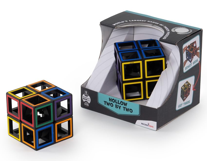 Meffert's Hollow Two by Two - The Original Transparent 2 x 2 Cube Brainteaser Puzzle - Travel Friendly Fun for Ages 9+