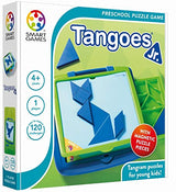 Tangoes Jr. Preschool Tangram Game with 120 Challenges in Carry Case for Ages 4+