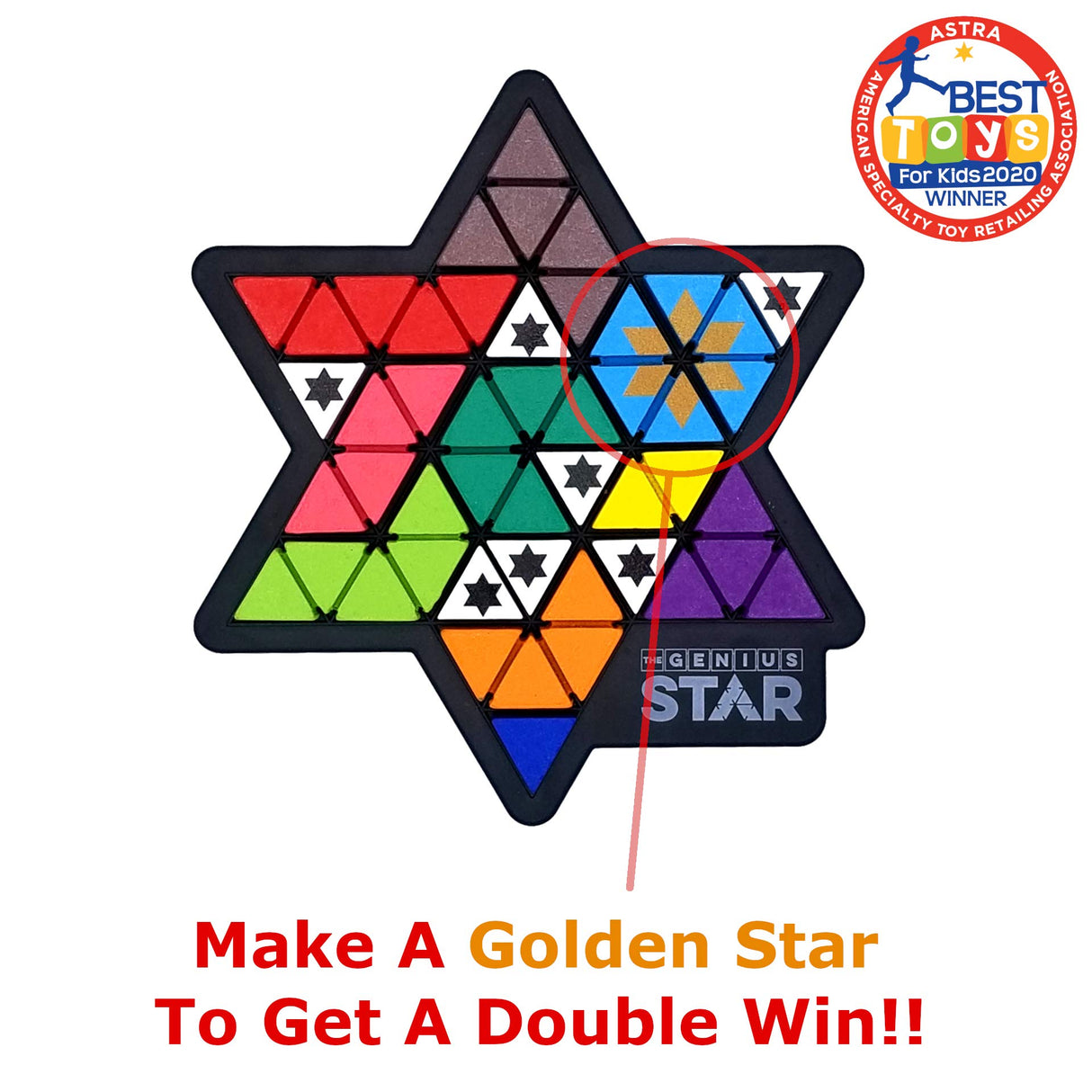 The Genius Star - A Toy of The Year Award-Winning Family Board Game for Two Players Ages 8+