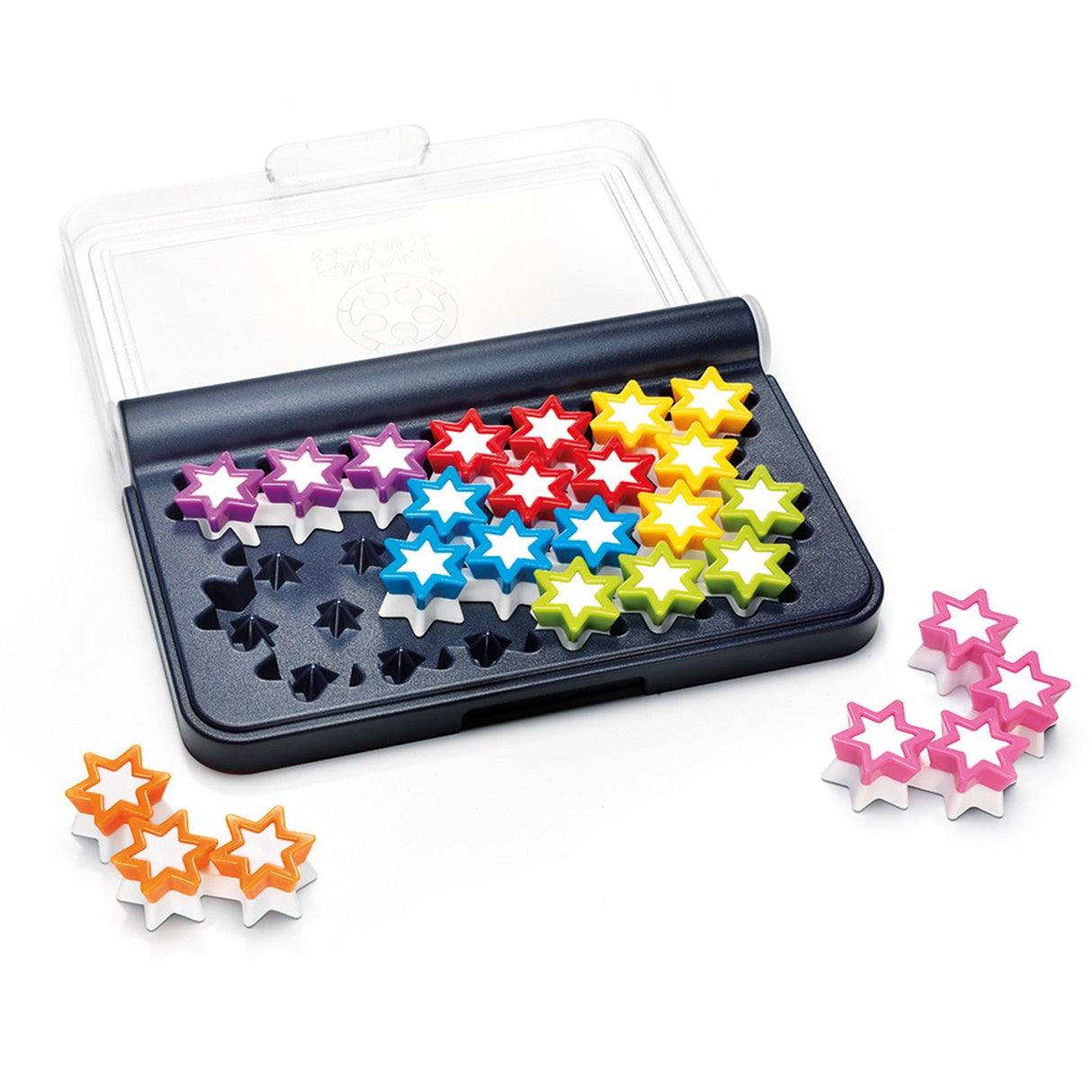 SmartGames IQ Stars, The Entry-Level IQ Game, a Travel Game for Kids and Adults, Skill-Building Brain Game - Brain Teaser for Ages 6 & Up, 120 Challenges in a Travel-Friendly Case.