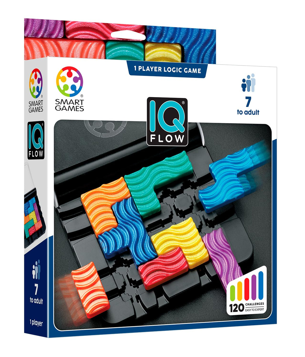 IQ Flow – Travel Logic Sliding Puzzle Game - 120 Challenges for Ages 7 - Adult
