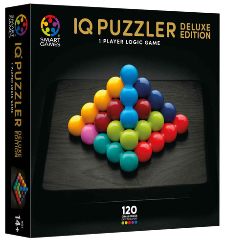 IQ Puzzler Deluxe | Wooden 2D & 3D STEM Logic Puzzle | Ages 14+