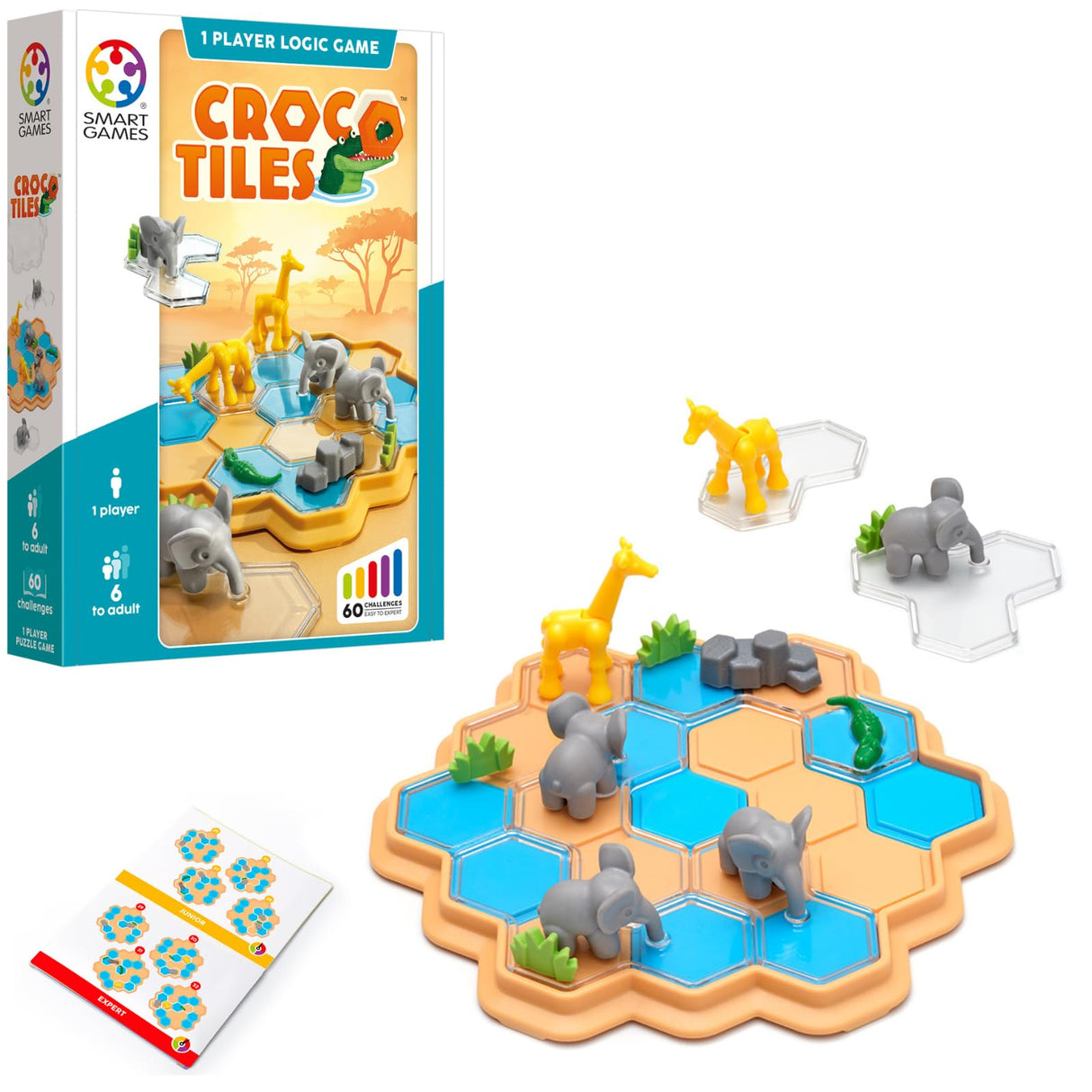 Croco Tiles - Safari Animal Tile Puzzle Game, Ages 6+