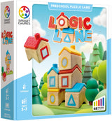 SmartGames Logic Lane, Wooden Stacking STEM Logic Game with 48 Challenges, Ages 3-7