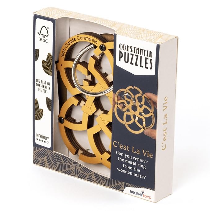 Constantin C'est La Vie - The Original Wooden Maze Game from Recent Toys - Fun for Ages 14+