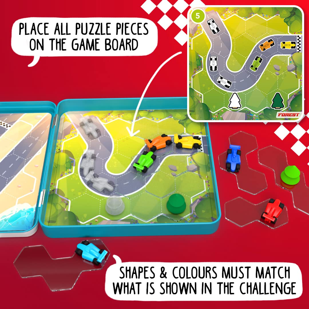 Pole Position Metal Box Travel Game with 48 Challenges for Ages 7+