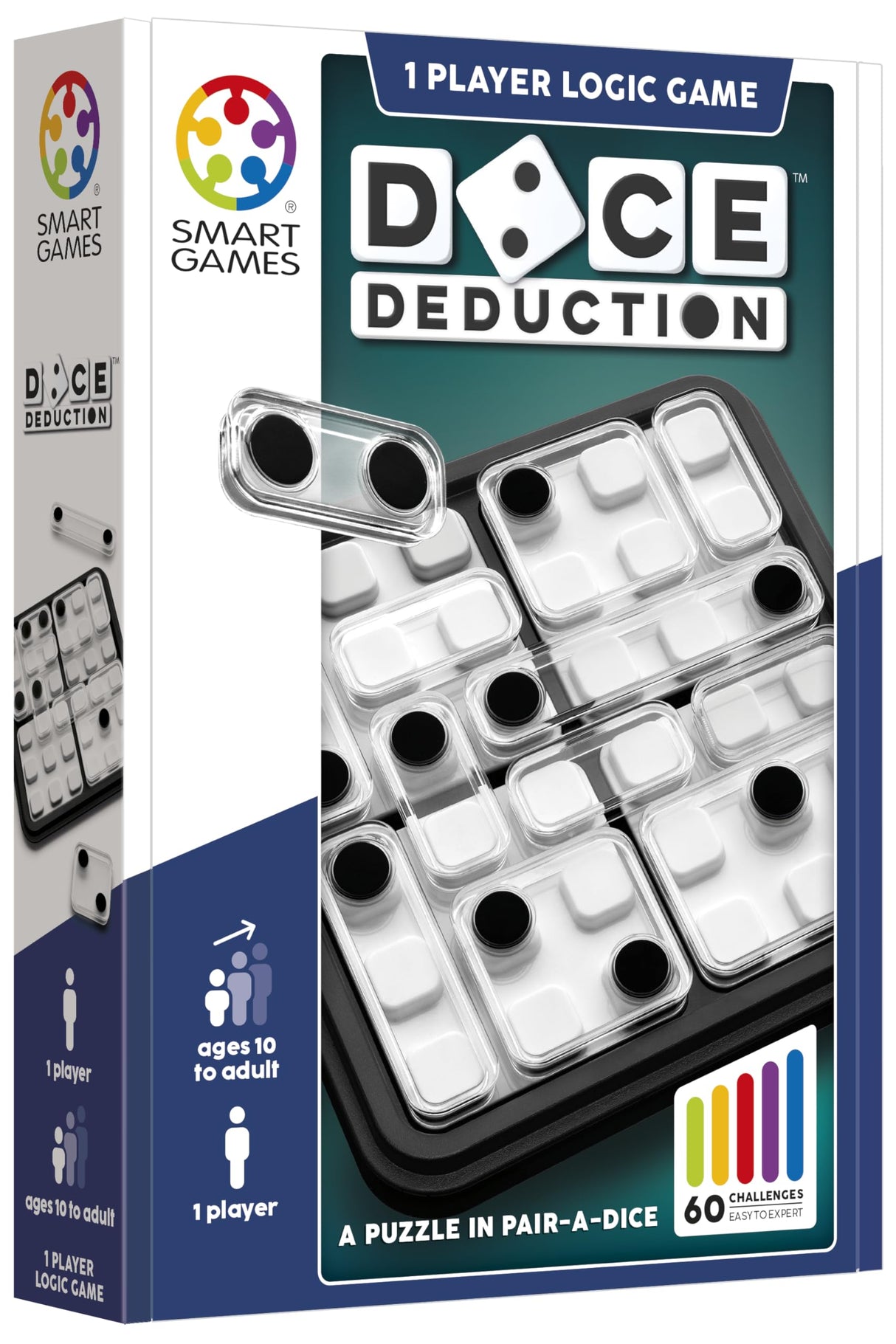 Dice Deduction Travel Game Featuring 60 Challenges for Ages 10-Adult
