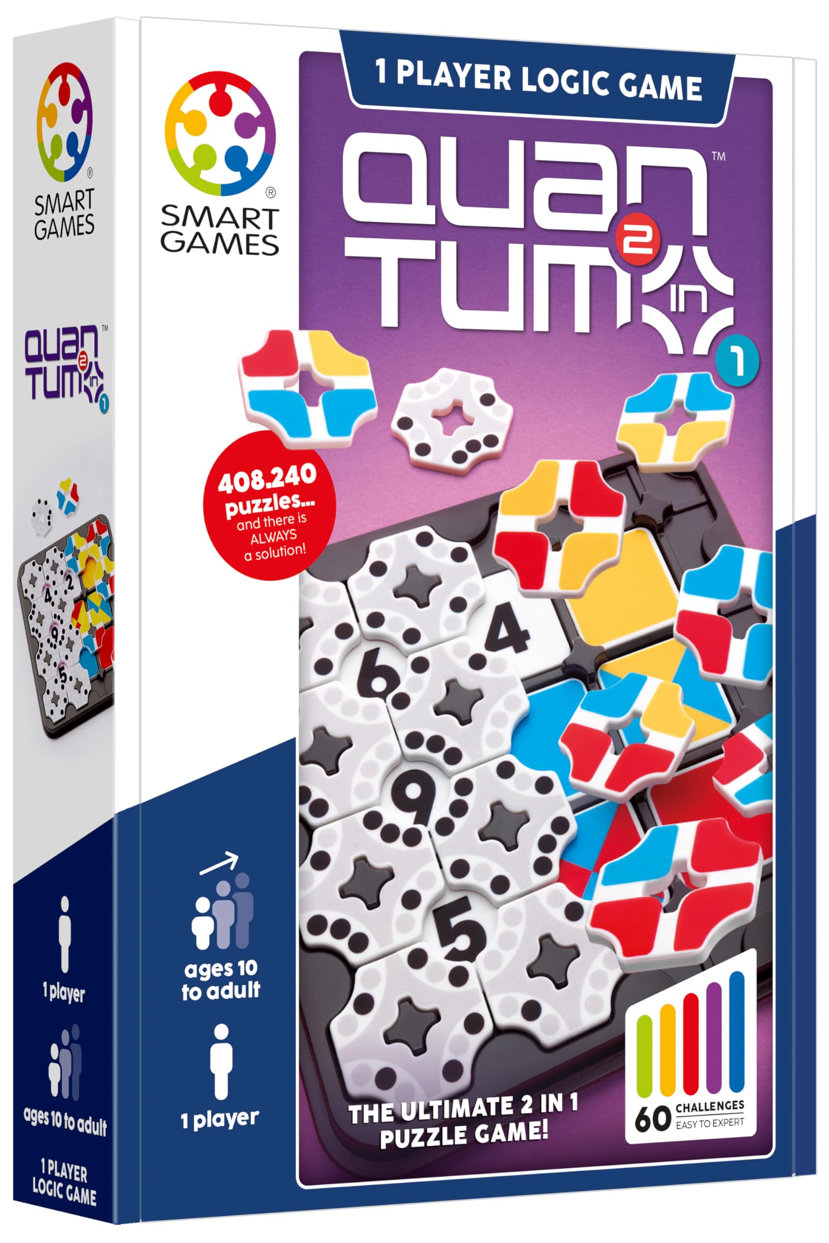 Quantum – 2-in-1 Logic Puzzle Travel Game for Ages 10 to Adult