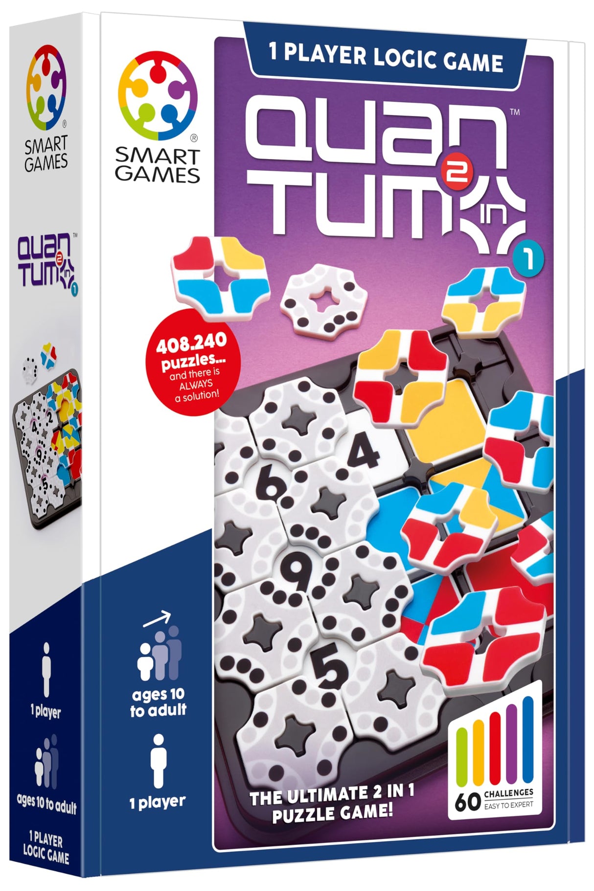 Quantum – 2-in-1 Logic Puzzle Travel Game for Ages 10 to Adult