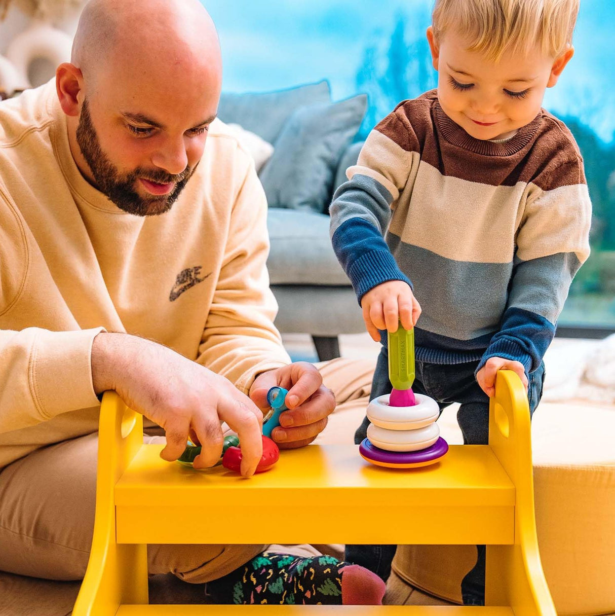 SmartMax My First Stacking Rings 10-Piece Magnetic Early STEM Discovery Set for Ages 1-5