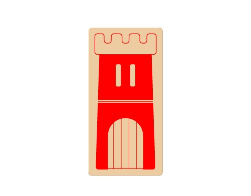 Camelot Jr. - Red Block - Replacement Part ONLY
