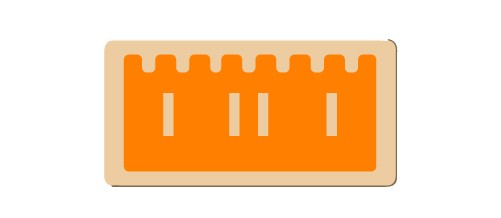 Castle Logix - Orange Block - Replacement Part ONLY