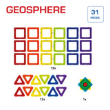 GeoSmart GeoSphere 31-Piece STEM GeoMagnetic Construction Set for Ages 3+