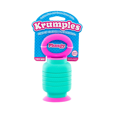 Krumples Plungy TEAL - Ridiculously Fun Playthings for Ages 1 - 99 Made from Food Grade Silicone!