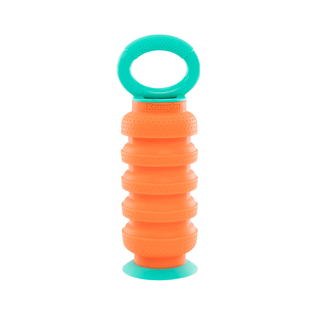 Krumples Plungy ORANGE - Ridiculously Fun Playthings for Ages 1 - 99 Made from Food Grade Silicone!