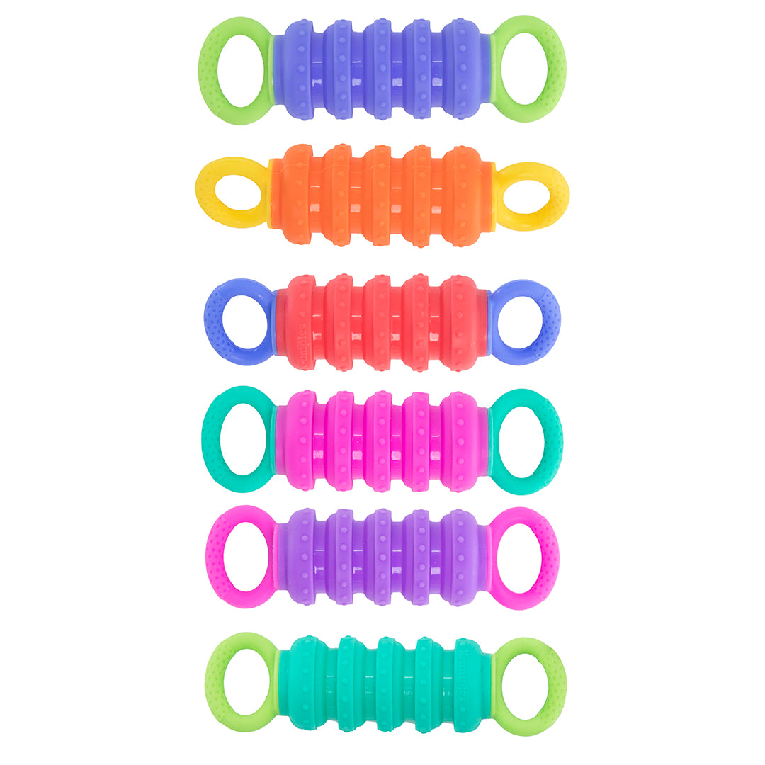 Krumples Fidget Pullys - 6 PACK - Finger Size Fidget Fun for Ages 1+ Made from Food Grade Silicone!