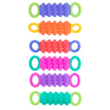 Krumples Fidget Pullys - 6 PACK - Finger Size Fidget Fun for Ages 1+ Made from Food Grade Silicone!