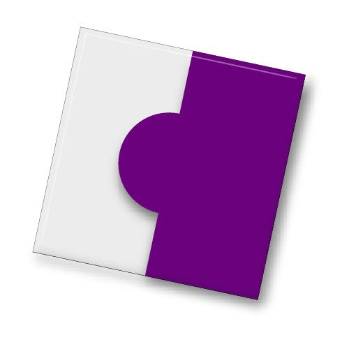 Color Code - Purple Rectangle w Filled Half Circle Tile Replacement Part (not the full game) (Copy)
