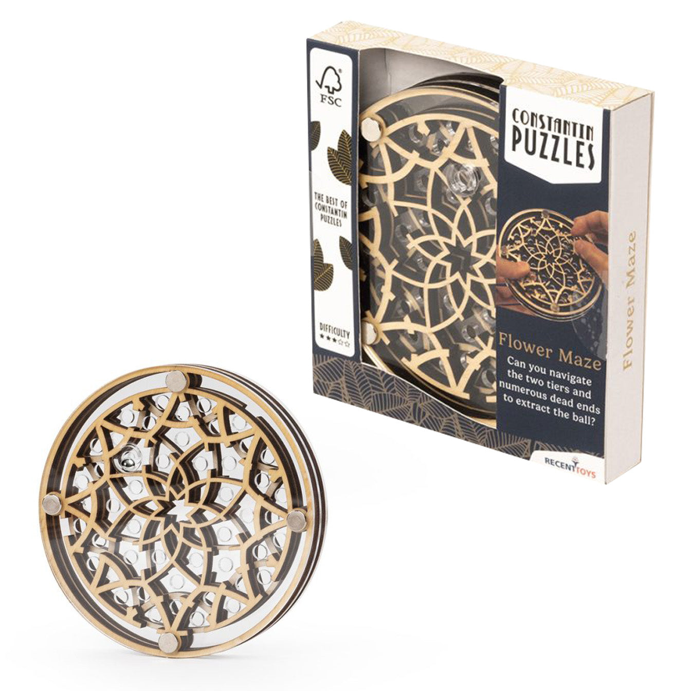 Constantin Flower Maze Wooden Puzzle Brainteaser from Recent