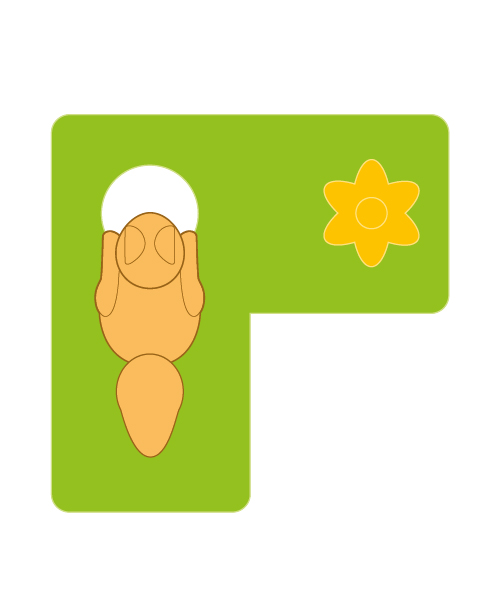 Squirrels Go Nuts! - PIECE - Squirrel with Yellow Flower Replacement Part ONLY (Not the Full Game)