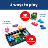 IQ Quub – 2-in-1 Travel Logic Puzzle & 3D Cube Building Game