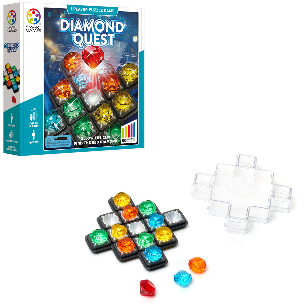 Diamond Quest Deduction Game with 80 Challenges