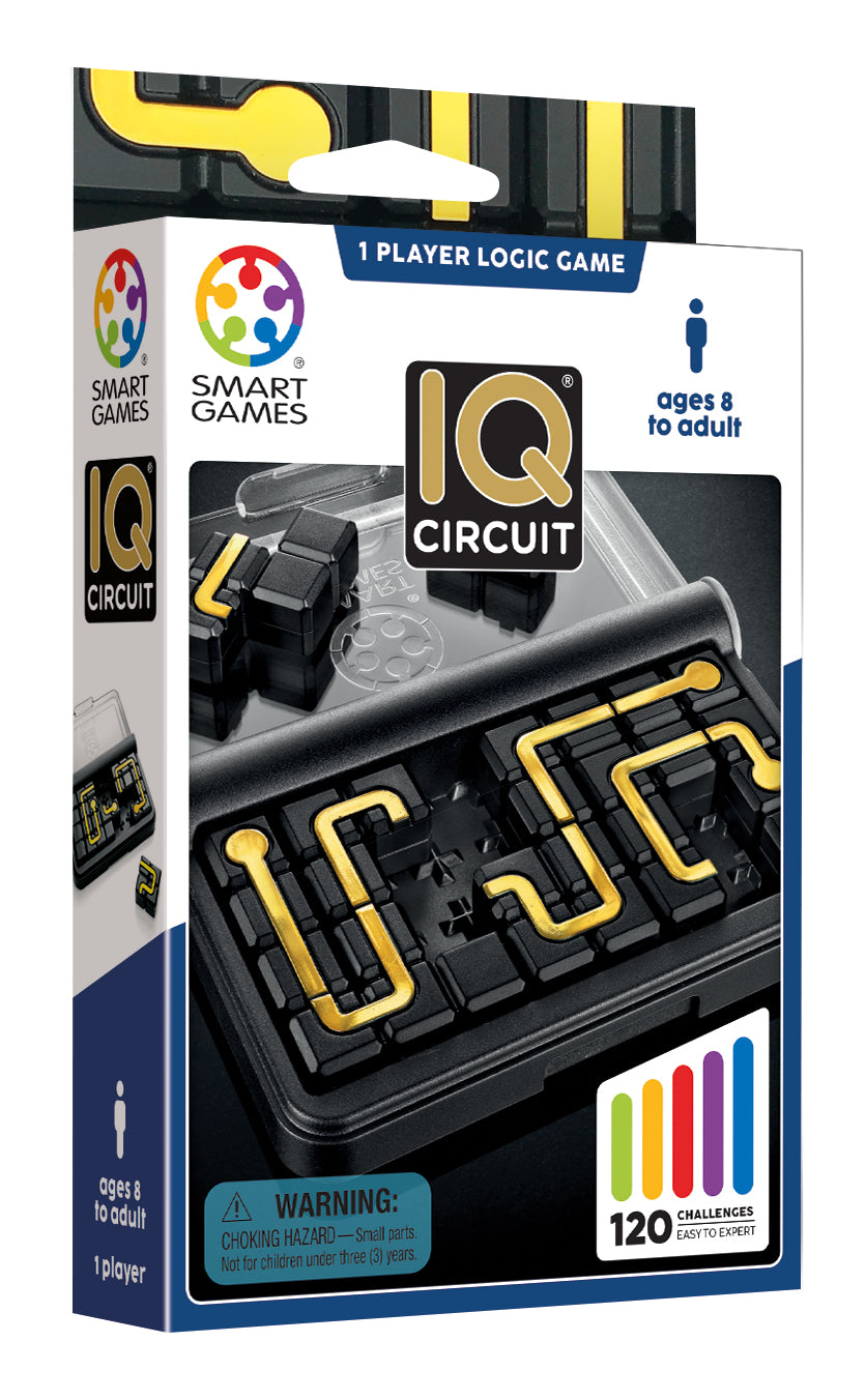 IQ Circuit Portable Travel Game with 120 Challenges for Ages 8+