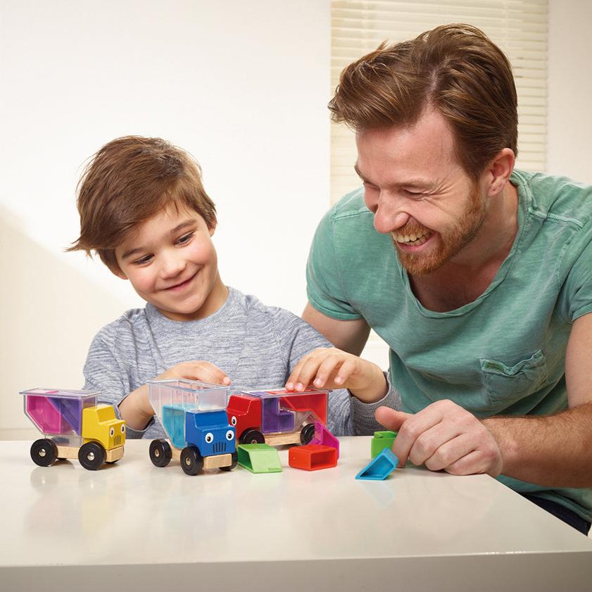 Trucky 3 Wooden Puzzle Game + Toy for Ages 3+