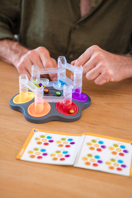 Drop Zone Marble Run Logic Game with 80 Challenges for Ages 8+