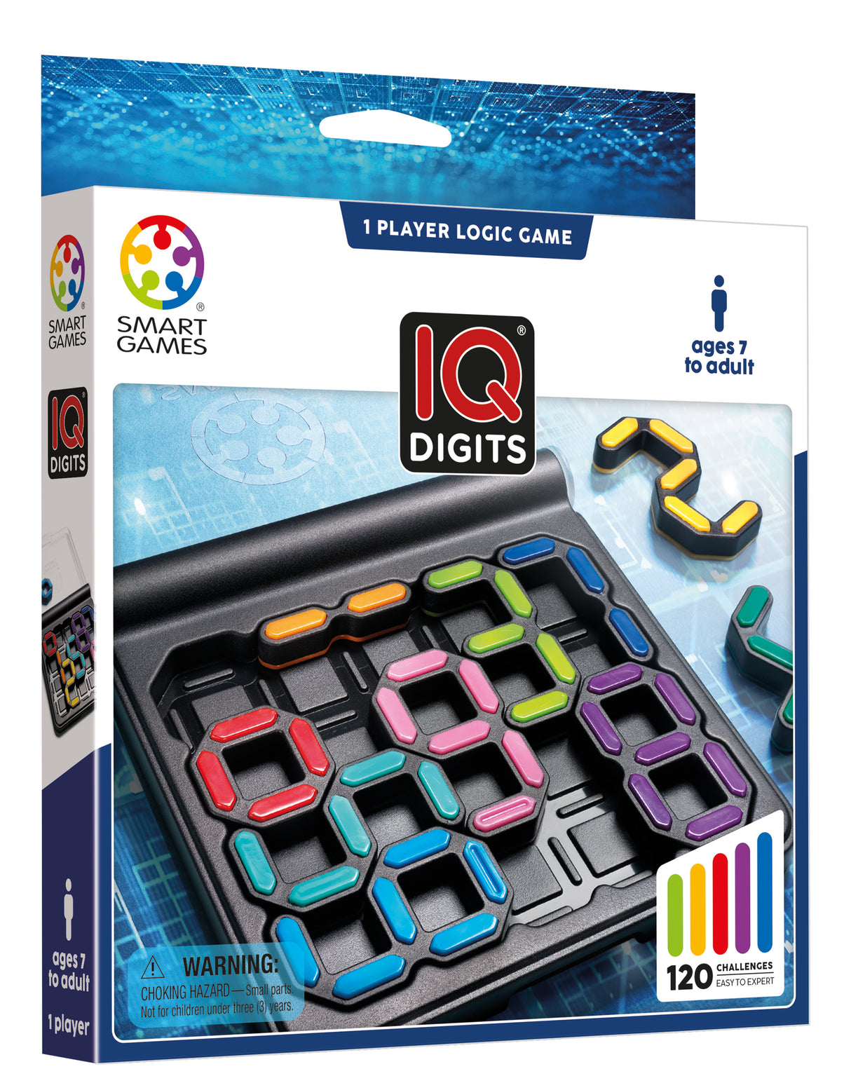 IQ Digits Math Deduction Travel Game with 120 Challenges for Ages 7+