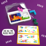 IQ XOXO Travel Game Brain Teaser with 120 Challenges for Ages 6+