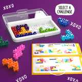 IQ XOXO Travel Game Brain Teaser with 120 Challenges for Ages 6+