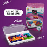 IQ XOXO Travel Game Brain Teaser with 120 Challenges for Ages 6+
