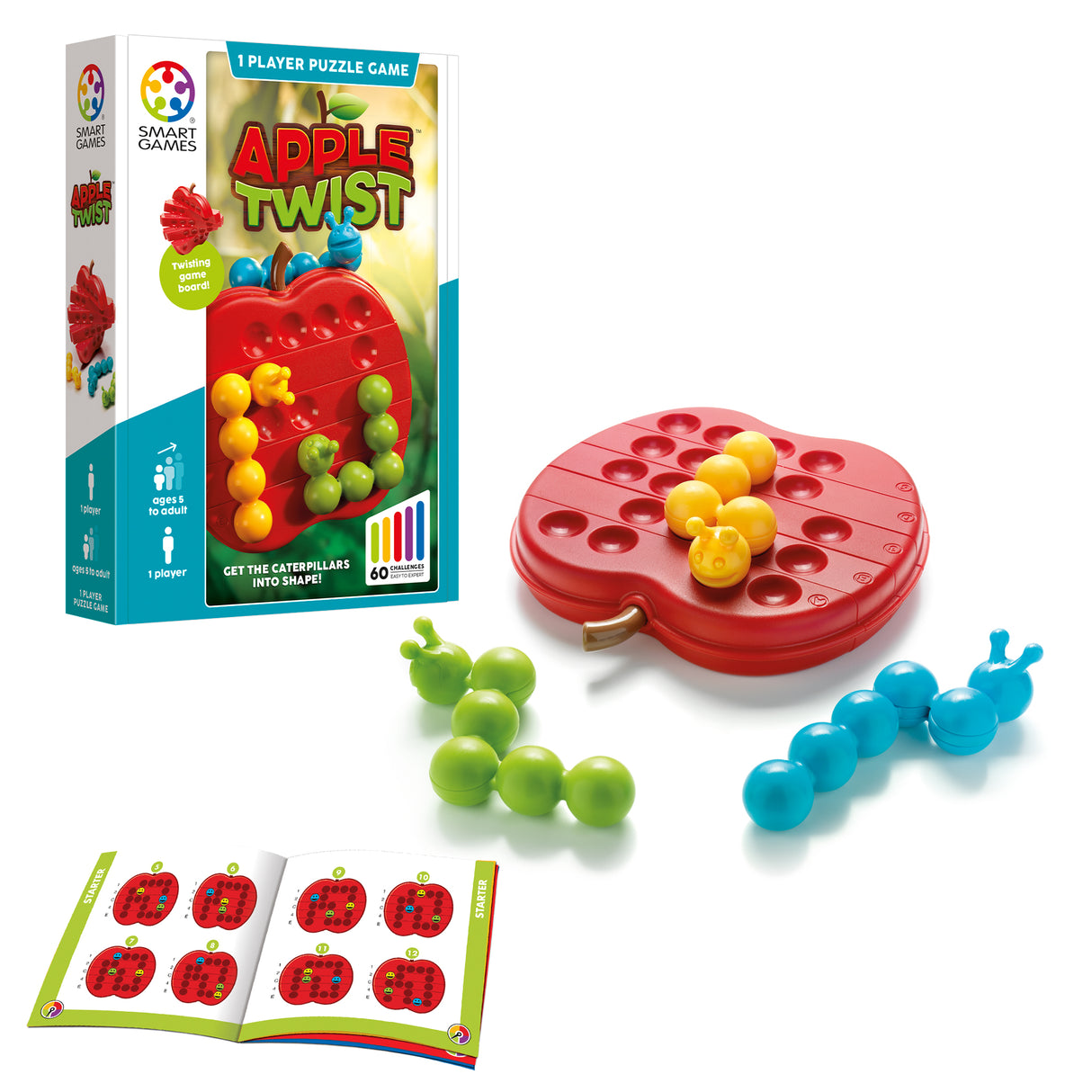 Apple Twist Travel Puzzle Game with 60 Challenges for Ages 5+