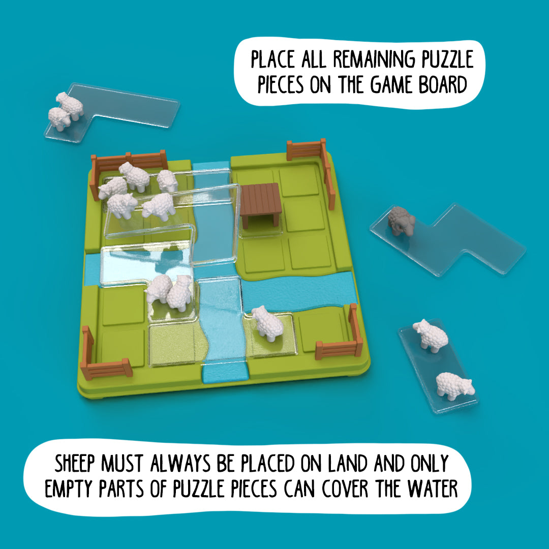 Counting Sheep Travel Logic Game with 60 Challenges for Ages 7 - Adult