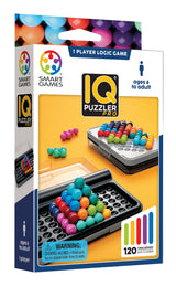 IQ Puzzler Pro Compact Board Game Puzzle with 120 3D Challenges for Ages 6+