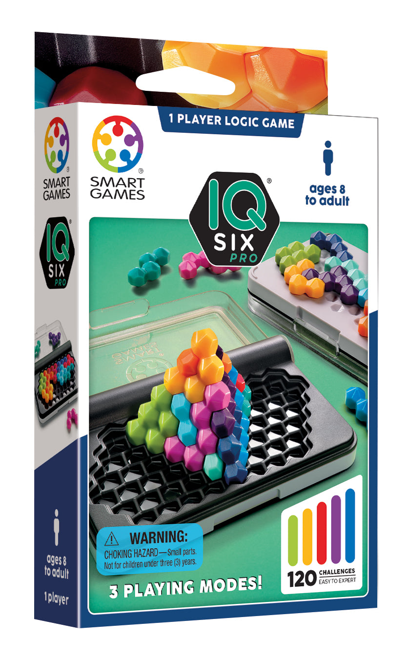 IQ Six Pro Travel Game/Brain Teaser with 120 Challenges for Ages 8+