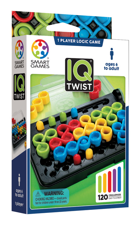 IQ Twist Travel Game with 120 Challenges for Ages 6+