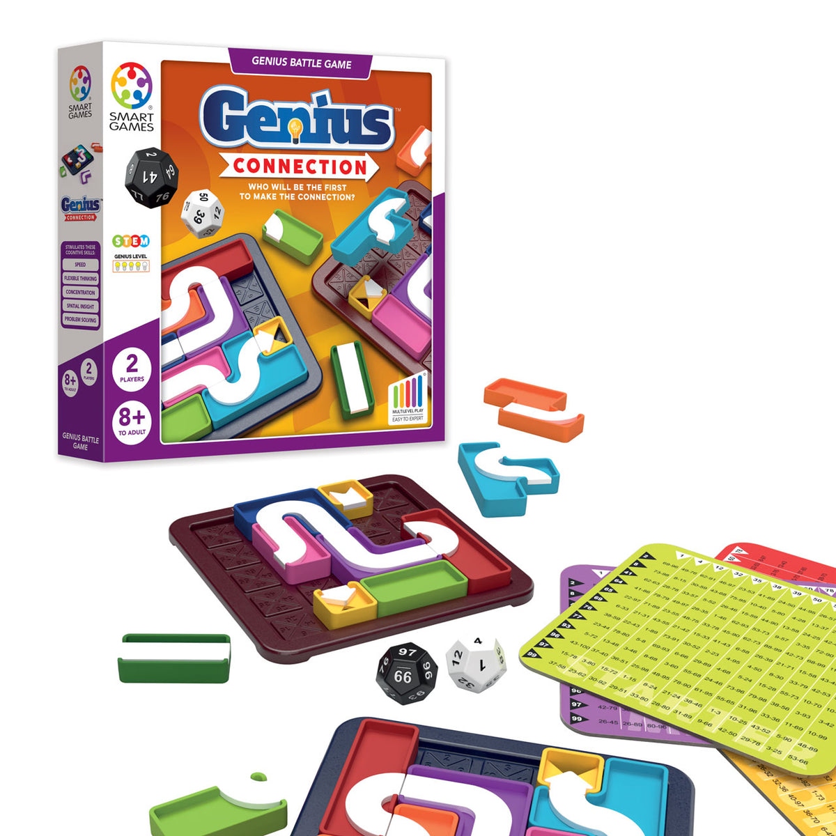 Genius Connection Genius Connection Two-Player Speed and Strategy Game Ages 8 - Adult ...