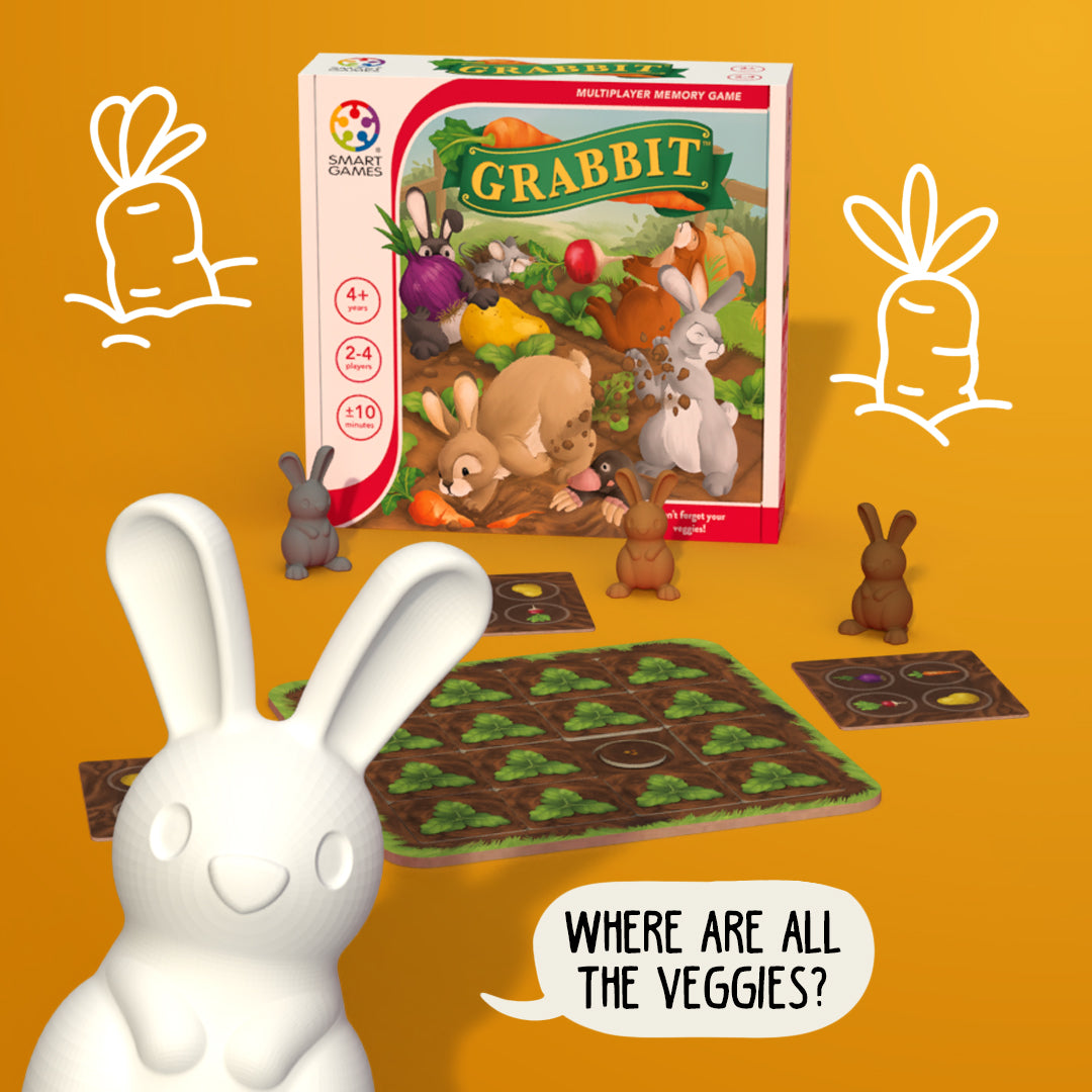 Grabbit Memory Game for 2-4 Players Ages 4+