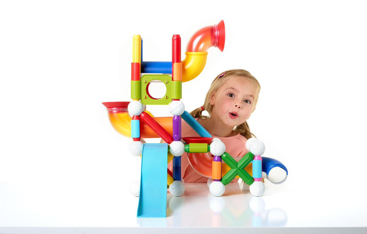 SmartMax Mega Ball Run 71-pieces Dynamic STEM Magnetic Building Set for Ages 3+