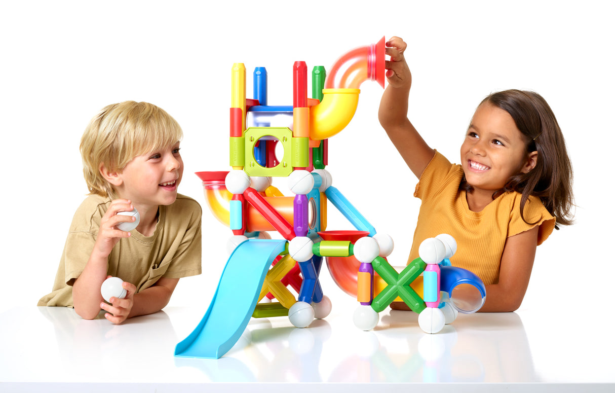 SmartMax Mega Ball Run 71-pieces Dynamic STEM Magnetic Building Set for Ages 3+