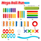 SmartMax Mega Ball Run 71-pieces Dynamic STEM Magnetic Building Set for Ages 3+