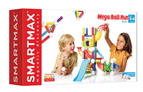 SmartMax Mega Ball Run 71-pieces Dynamic STEM Magnetic Building Set for Ages 3+