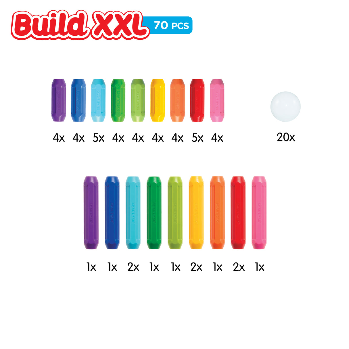 SmartMax Build XXL 70-piece Magnetic STEM Building Set w/Case for Ages 1+