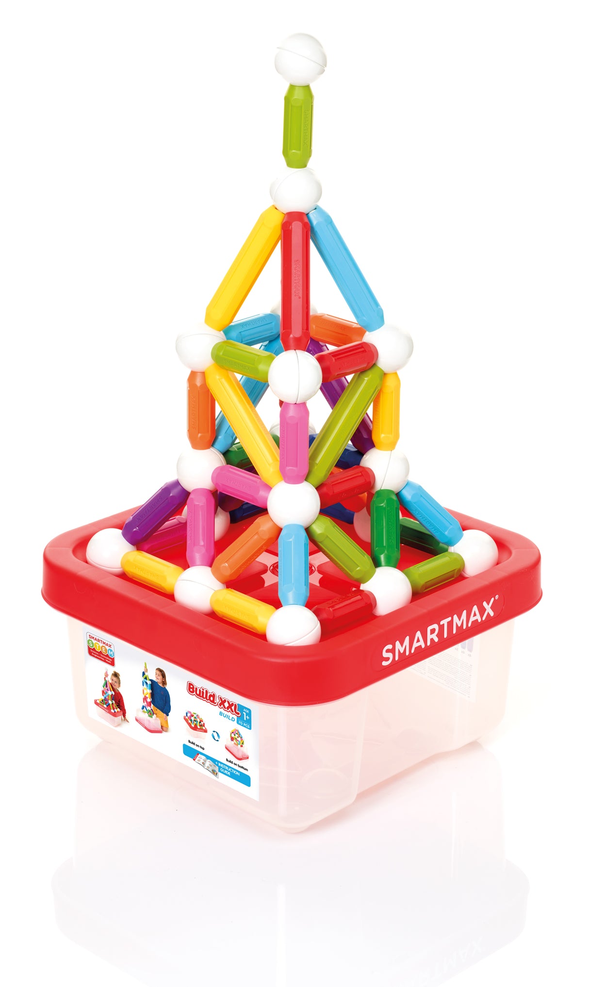 SmartMax Build XXL 70-piece Magnetic STEM Building Set w/Case for Ages 1+