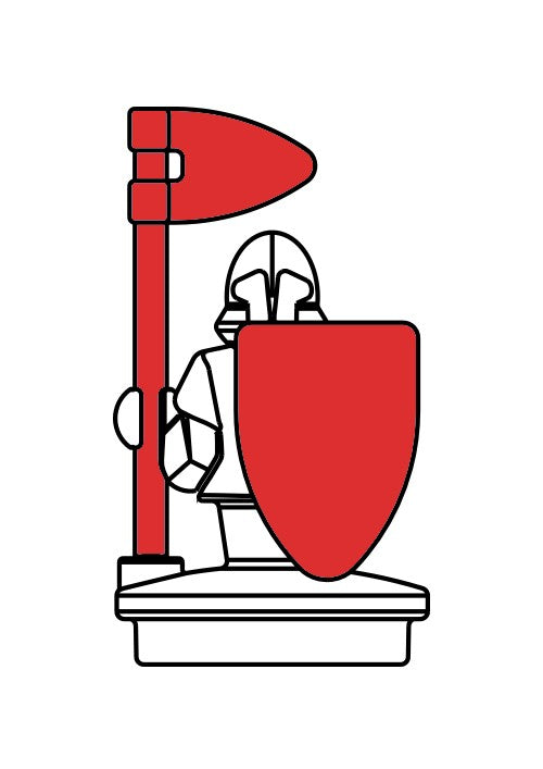 Walls & Warriors - Red Knight - Replacement Part ONLY